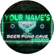 Personalized Beer Pong Man Cave LED Light Sign - LED Gift Works