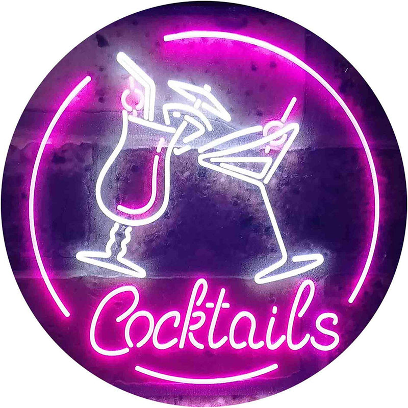 Cocktails LED Light Sign - LED Gift Works