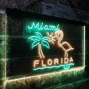 Miami Florida Flamingo LED Light Sign - LED Gift Works