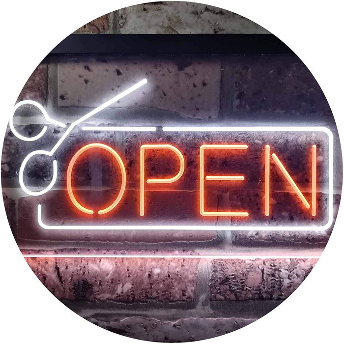 Scissors Open Barber Salon Hair Cuts LED Light Sign - Way Up Gifts
