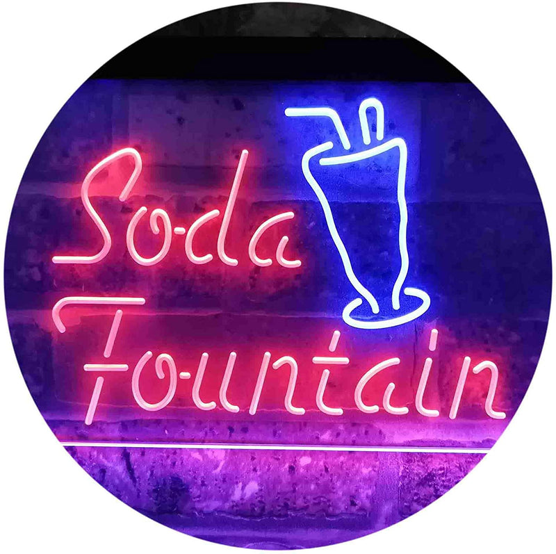 Soda Fountain Drinks LED Light Sign - LED Gift Works