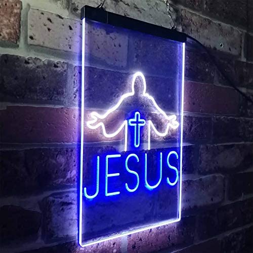 Jesus Saves Cross Church LED Light Sign - Way Up Gifts