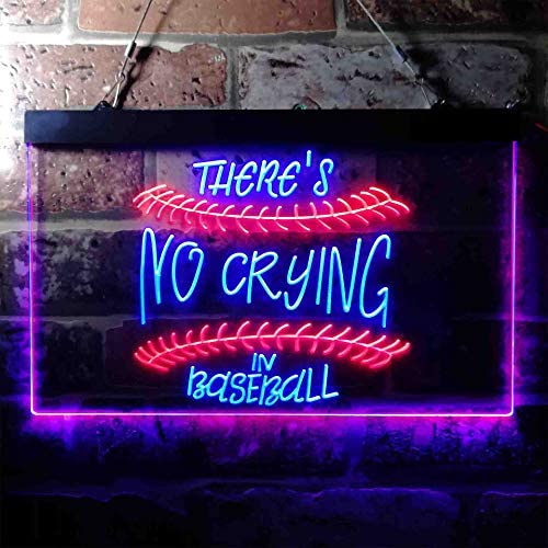There is No Crying in Baseball Quote LED Light Sign - Way Up Gifts