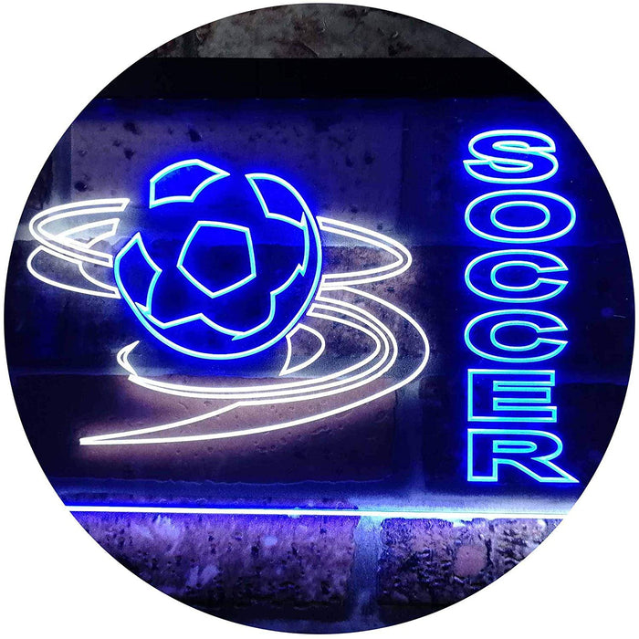 Kids Room Decor Soccer LED Light Sign - Way Up Gifts