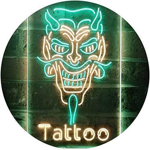 Hannya Mask Tattoo LED Light Sign - LED Gift Works