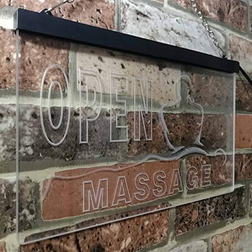 Open Massage LED Light Sign - LED Gift Works