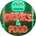 Hamburgers Drinks and Food LED Light Sign - Way Up Gifts