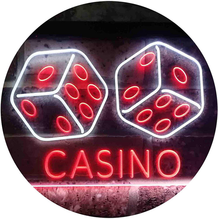 Dice Casino LED Light Sign - Way Up Gifts