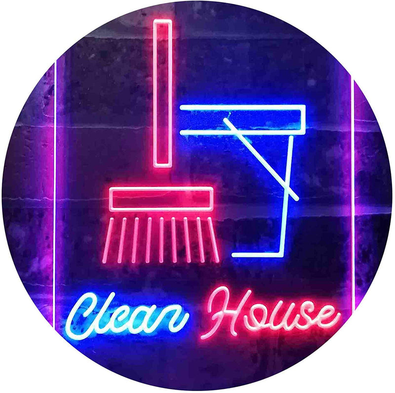 Clean House Helper Maid Service LED Light Sign - LED Gift Works