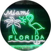 Miami Florida Flamingo LED Light Sign - LED Gift Works