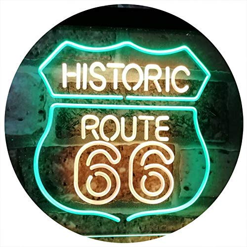 Historic Route 66 LED Light Sign - LED Gift Works