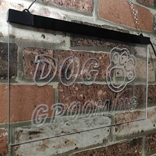 Paw Print Dog Grooming LED Light Sign - Way Up Gifts
