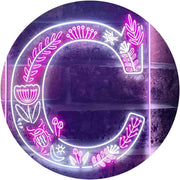 Family Name Letter C Monogram Initial LED Light Sign - LED Gift Works