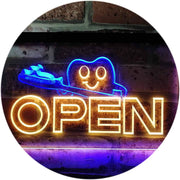 Open Toothbrush Dentist LED Light Sign - LED Gift Works