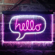 Hello Quote Bubble LED Light Sign - LED Gift Works