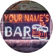 Personalized Beer Mugs Bar LED Light Sign - LED Gift Works
