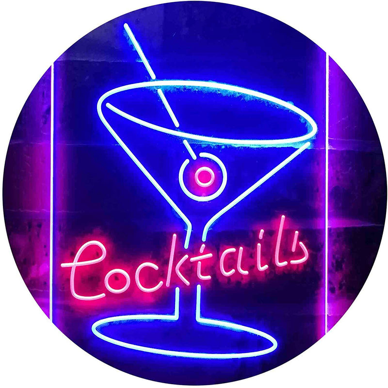 Cocktails LED Light Sign - LED Gift Works