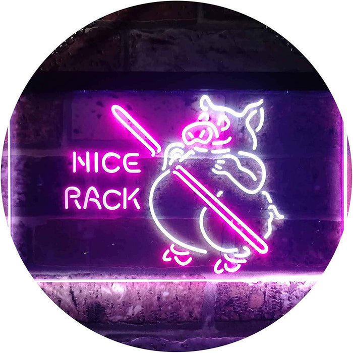 Nice Rack BBQ Pig Pool Billiards LED Light Sign - Way Up Gifts