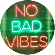 No Bad Vibes Room Display LED Light Sign - LED Gift Works