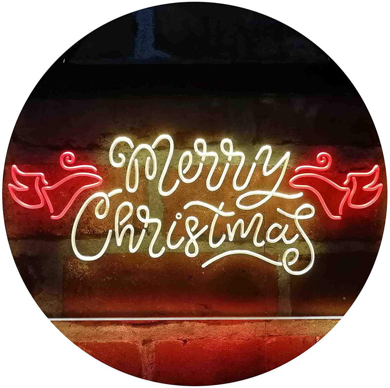 Merry Christmas Wing Decoration LED Light Sign - LED Gift Works