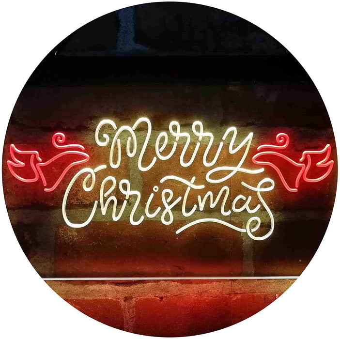 Merry Christmas Wing Decoration LED Light Sign - Way Up Gifts