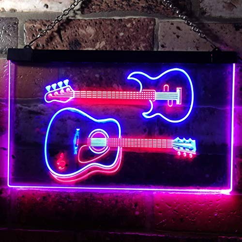 Guitars Music Instruments LED Light Sign - Way Up Gifts