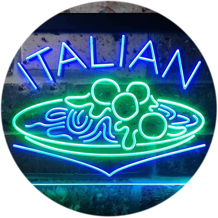 Spaghetti Meatballs Restaurant Italian Food LED Light Sign - Way Up Gifts