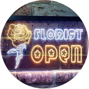 Flower Shop Florist Open LED Light Sign - LED Gift Works