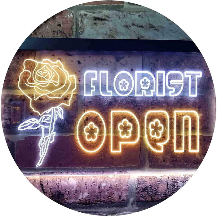 Flower Shop Florist Open LED Light Sign - Way Up Gifts