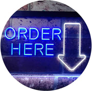 Arrow Order Here LED Light Sign - LED Gift Works