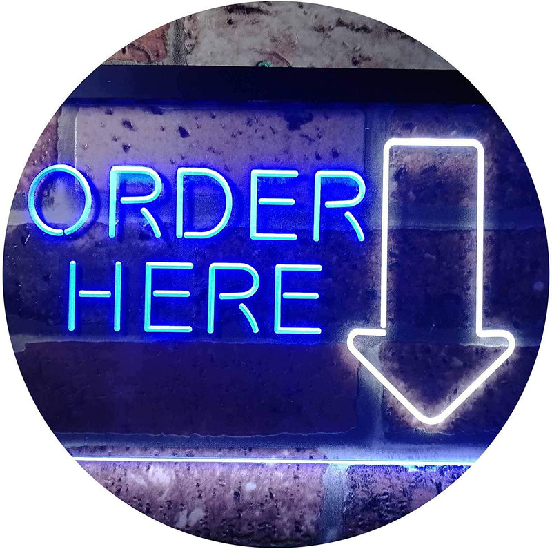 Arrow Order Here LED Light Sign - LED Gift Works