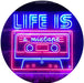 Life is a Mixtape Quotes Bedroom Decor LED Light Sign - Way Up Gifts