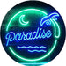 Beach Palm Tree Paradise Island LED Light Sign - Way Up Gifts