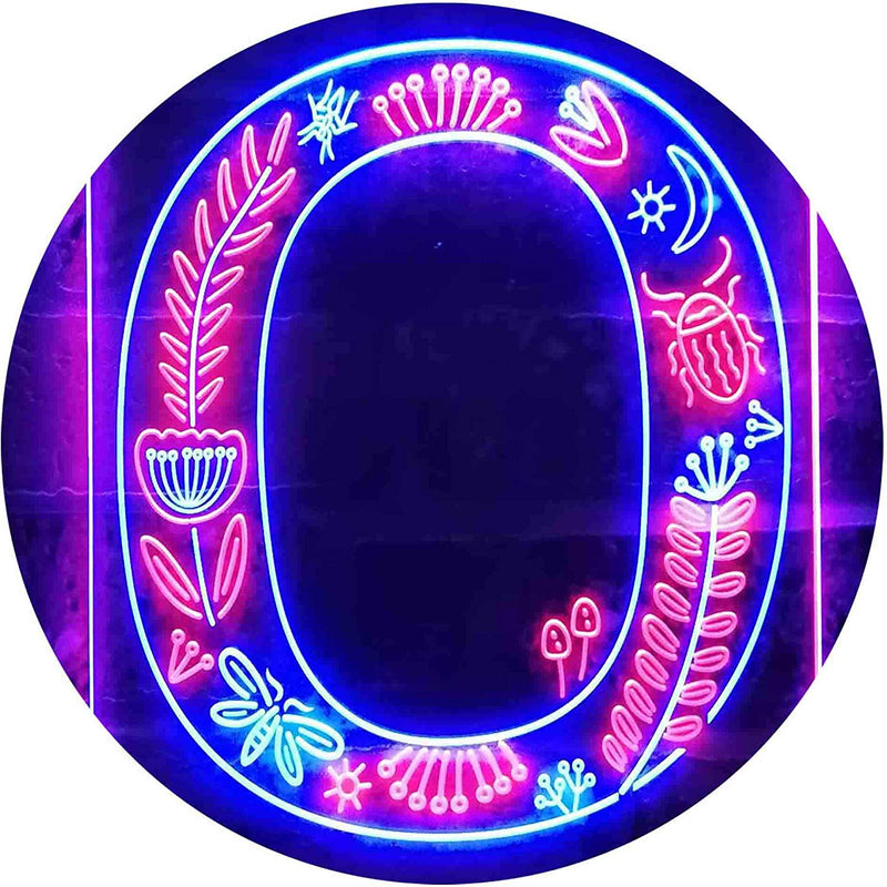 Family Name Letter O Monogram Initial LED Light Sign - LED Gift Works