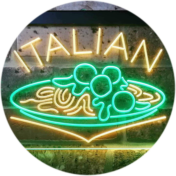Spaghetti Meatballs Restaurant Italian Food LED Light Sign - Way Up Gifts