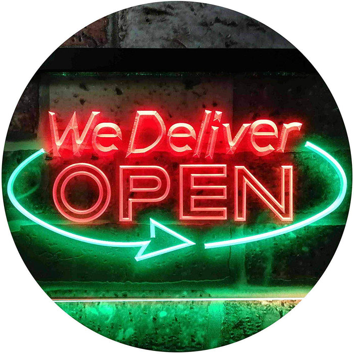 Open Delivery We Deliver LED Light Sign - Way Up Gifts