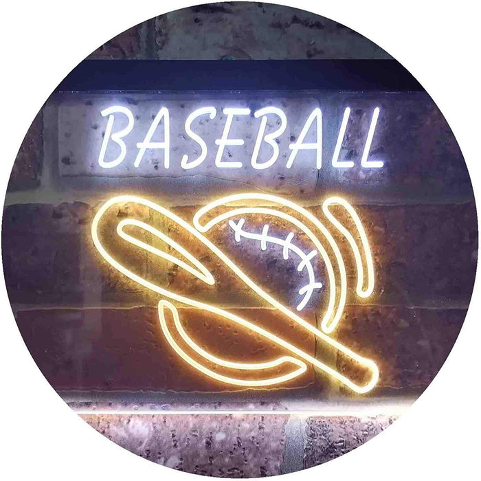Baseball Man Cave Sports Wall Decor LED Light Sign - Way Up Gifts