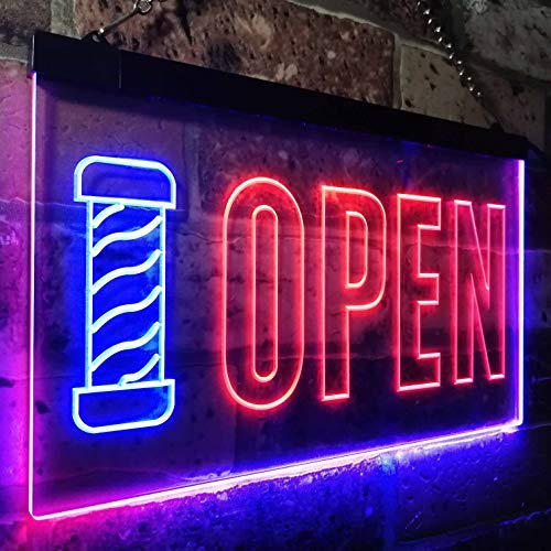 Barber Shop Pole Open LED Light Sign - LED Gift Works