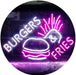 Hamburgers Burgers Fries LED Light Sign - Way Up Gifts
