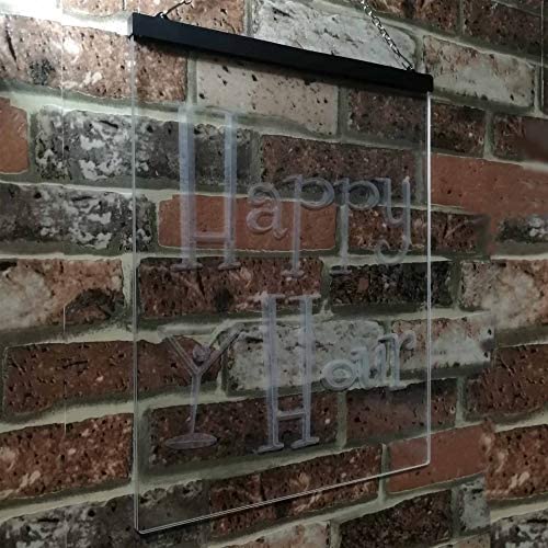 Happy Hour Cocktails Bar LED Light Sign - LED Gift Works