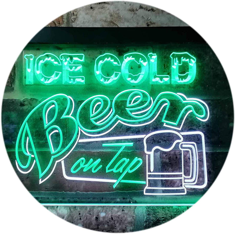 Ice Cold Beer On Tap LED Light Sign - LED Gift Works