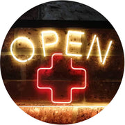 Open Medical Cross Dispensary LED Light Sign - LED Gift Works