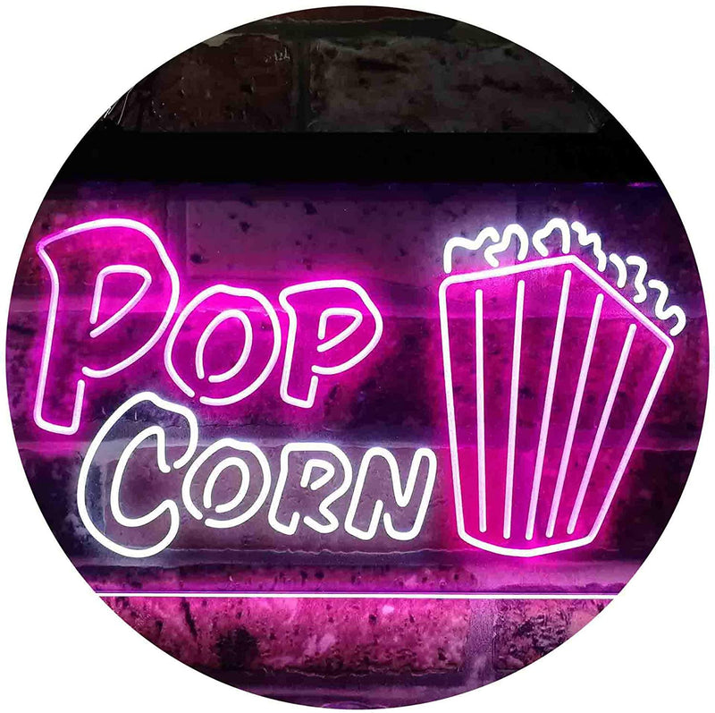 Movie Theater Popcorn LED Light Sign - LED Gift Works