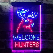 Hunting Store Cabin Decor Welcome Hunters LED Light Sign - LED Gift Works