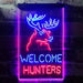Hunting Store Cabin Decor Welcome Hunters LED Light Sign - Way Up Gifts