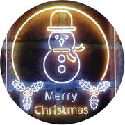 Merry Christmas Decoration Snowman LED Light Sign - LED Gift Works
