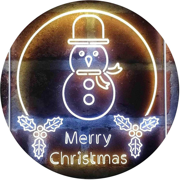 Merry Christmas Decoration Snowman LED Light Sign - Way Up Gifts