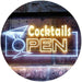 Bar Cocktails Open LED Light Sign - Way Up Gifts