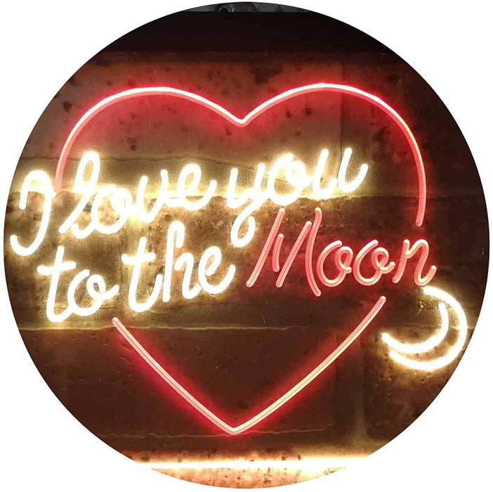 I Love You to The Moon LED Light Sign - Way Up Gifts