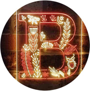 Family Name Letter B Monogram Initial LED Light Sign - LED Gift Works